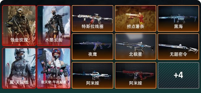 三角洲行动总资产223M 6干员外观 2传说近战 黑鹰