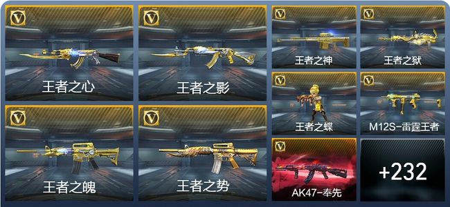 穿越火线：枪战王者V8 34王者武器 254英雄武器 1英雄角色 508万化 新锐