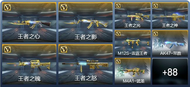 穿越火线：枪战王者V9 10王者武器 188英雄武器 5英雄角色 379万化 枪皇