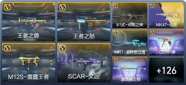 穿越火线：枪战王者V6 6王者武器 150英雄武器 1英雄角色 206万化 枪圣