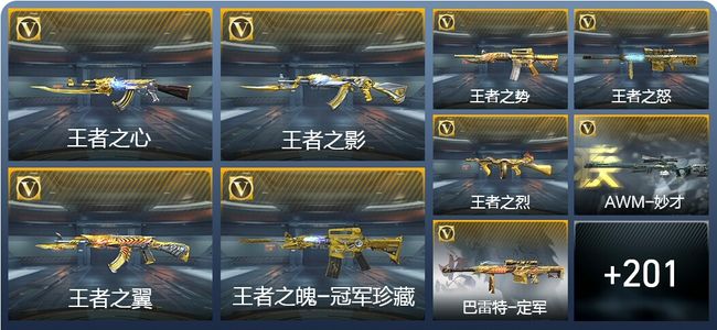 穿越火线:枪战王者V9 19王者武器 224英雄武器 1英雄角色 235万化 新锐