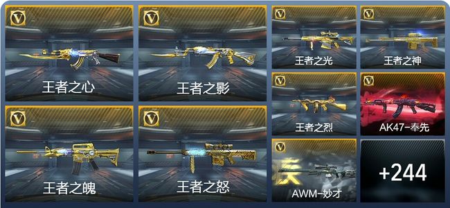 穿越火线：枪战王者V9 17王者武器 287英雄武器 560万化 新锐