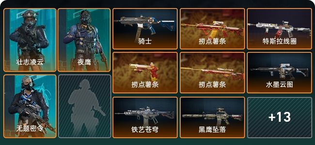 三角洲行动总资产216.5M 3干员外观 21传说枪械 三角洲巅峰