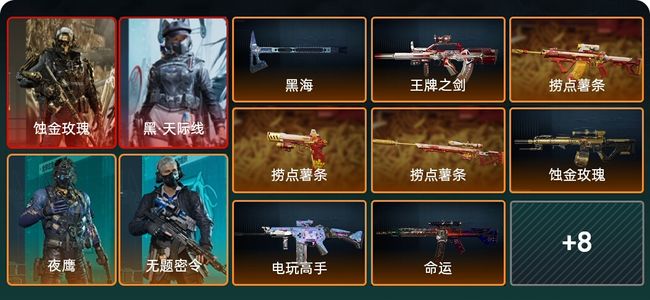 三角洲行动总资产136M 4干员外观 1传说近战 17传说枪械 铂金