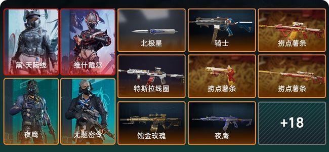 三角洲行动总资产126M 7干员外观 1传说近战 25传说枪械 三角洲巅峰