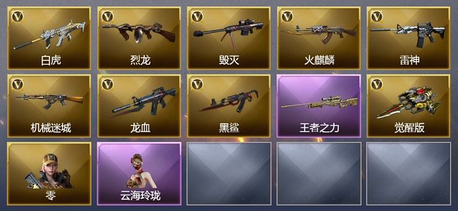 穿越火线（CF）3王者武器 11V武器 10V角色 2皮肤 可排位