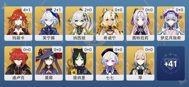 原神24黄 21角色黄 3武器黄 13五星角色 3五星武器 男主 60级