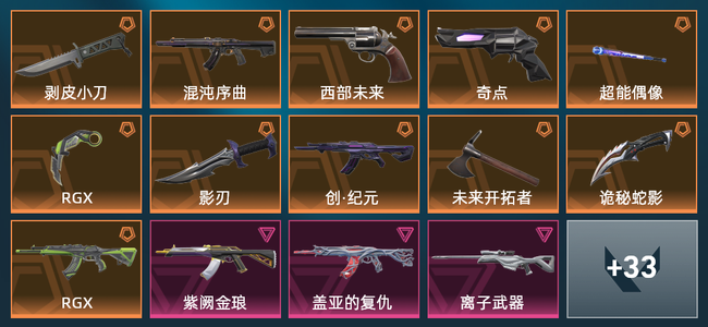 无畏契约11橙皮 8紫皮 47皮肤 29890皮肤总价值 750已用源晶 神话