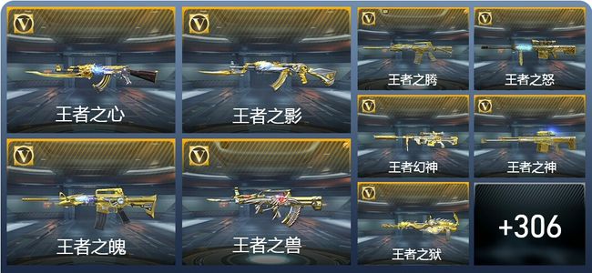 穿越火线：枪战王者V10 37王者武器 341英雄武器 18英雄角色 612万化 枪王SSS