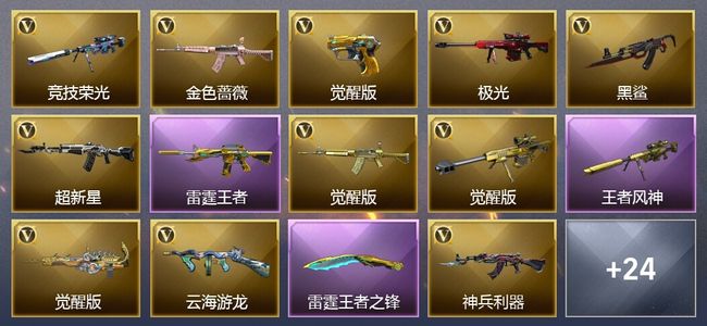 穿越火线（CF）4王者武器 28V武器 9皮肤 可排位 枪王