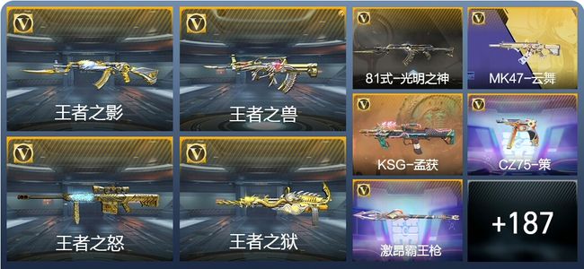 穿越火线:枪战王者V7 5王者武器 196英雄武器 6英雄角色 388万化 专家S