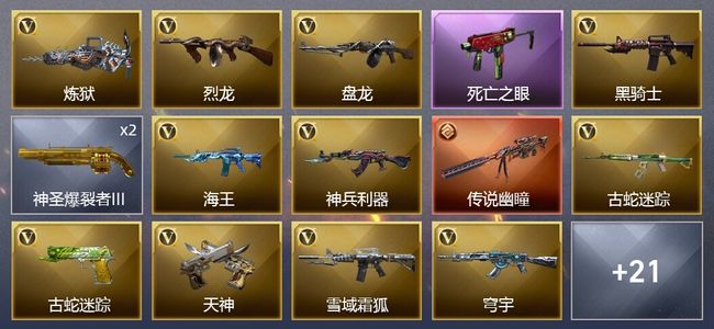 穿越火线（CF）1传说武器 14V武器 3皮肤 可排位 新锐