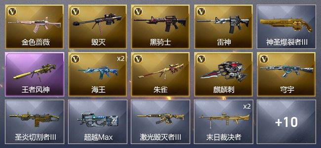 穿越火线（CF）1王者武器 11V武器 6皮肤 可排位 传奇