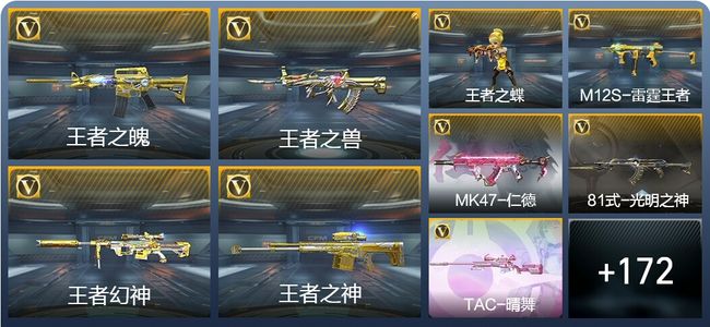 穿越火线：枪战王者V7 18王者武器 205英雄武器 9英雄角色 354万化 枪皇