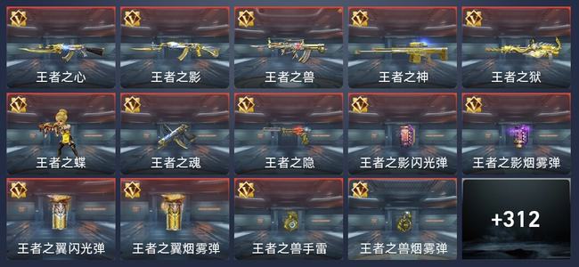穿越火线：枪战王者V6 22王者 314英雄武器 12英雄角色 502万化 专家S