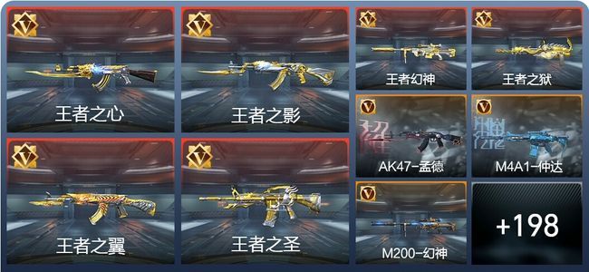 穿越火线：枪战王者1炫闪 19王者 207英雄武器 6英雄角色 410万化 枪神