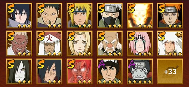 火影忍者V8 15S忍 35A忍 176忍 2153S碎片 21通灵 1000W战力 前500名 上忍