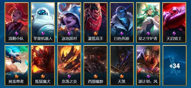 英雄联盟手游（lol手游）7传说 14史诗 47皮肤 56英雄 铂金