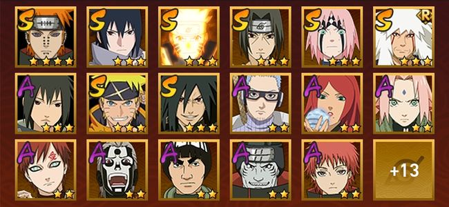 火影忍者V10 8S忍 22A忍 127忍 1198S碎片 15通灵 400W战力 前1000名 中忍