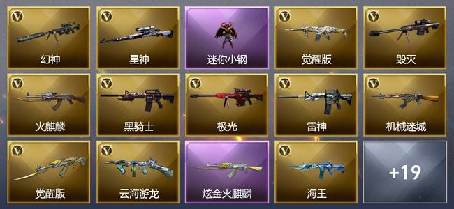 穿越火线（CF）1炫金武器 27V武器 9皮肤 可排位 新锐