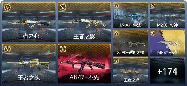 穿越火线：枪战王者V8 21王者武器 224英雄武器 4英雄角色 353万化 枪圣