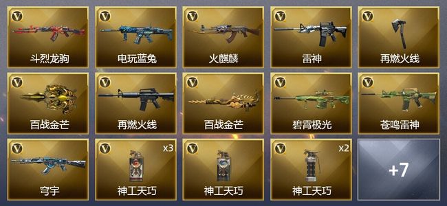 穿越火线（CF）21V武器 5皮肤 可排位 新锐