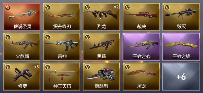 穿越火线（CF）1传说武器 2王者武器 17V武器 3V角色 8皮肤 可排位 新锐