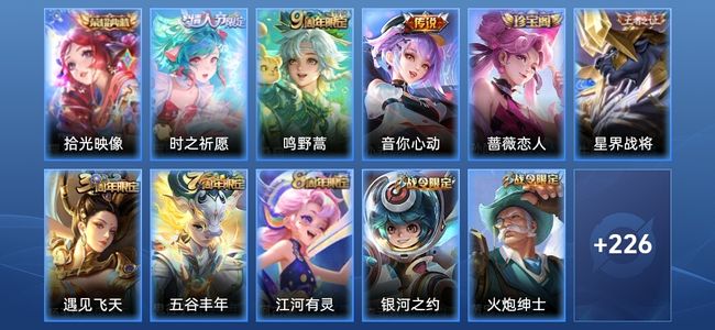 王者荣耀1典藏 3传说 65史诗 239皮肤 最强王者