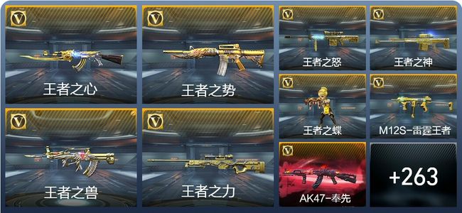 穿越火线：枪战王者V9 26王者武器 299英雄武器 11英雄角色 406万化 大师