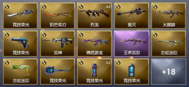 穿越火线（CF）1王者武器 20V武器 1V角色 3皮肤 可排位 传奇