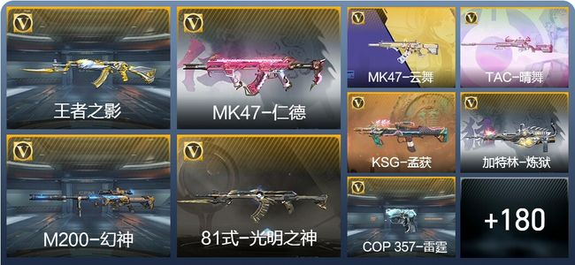 穿越火线：枪战王者V6 8王者武器 189英雄武器 5英雄角色 327万化 枪皇