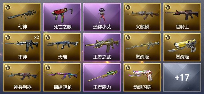 穿越火线（CF）2王者武器 23V武器 1V角色 6皮肤 不可排位 传奇