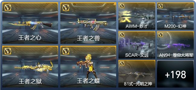 穿越火线：枪战王者11王者武器 207英雄武器 7英雄角色 270万化 专家S