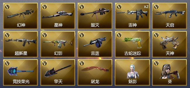 穿越火线（CF）14V武器 1V角色 10皮肤 可排位 新锐