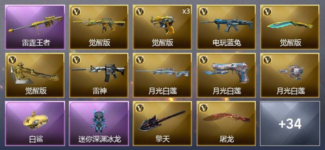 穿越火线（CF）5王者武器 42V武器 1V角色 10皮肤 可排位 宗师