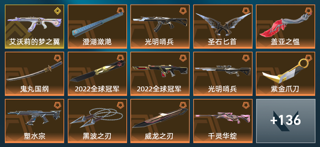 无畏契约31橙皮 1金皮 21紫皮 150皮肤 86710皮肤总价值 1695已用源晶 铂金