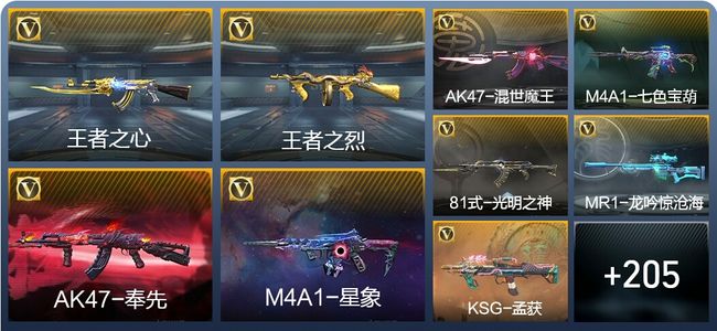 穿越火线：枪战王者V8 7王者武器 214英雄武器 7英雄角色 394万化 枪王SSS