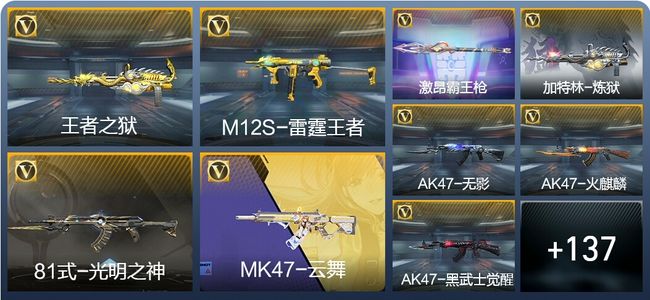 穿越火线：枪战王者4王者武器 146英雄武器 5英雄角色 195万化 专家S