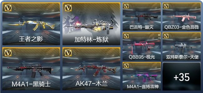 穿越火线：枪战王者1王者武器 44英雄武器 2英雄角色 45万化 专家