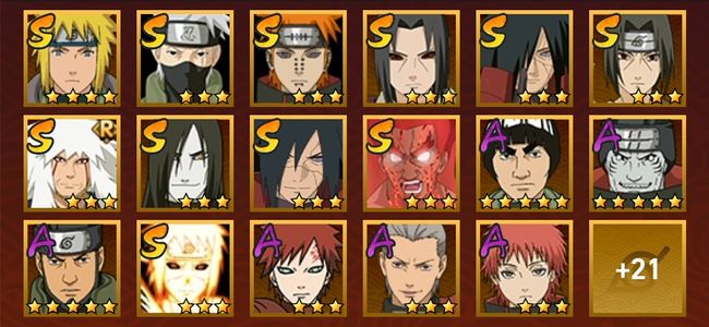 火影忍者V7 11S忍 27A忍 161忍 1651S碎片 17通灵 700W战力 前1000名 上忍