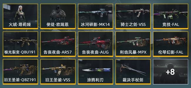 暗区突围库存价值250M 10近战武器 2金套装 10金枪皮 信誉5级 王牌