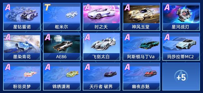 QQ飞车手游V8 1永久T车 13永久A车 19永久赛车 9宠物 男号 星耀