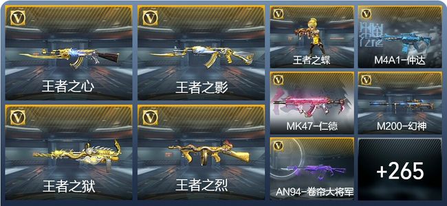 穿越火线：枪战王者10王者武器 274英雄武器 10英雄角色 399万化 枪王SS