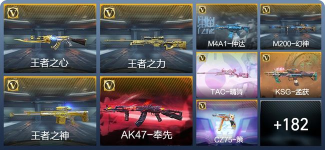 穿越火线：枪战王者V7 15王者武器 205英雄武器 6英雄角色 338万化 大师SS