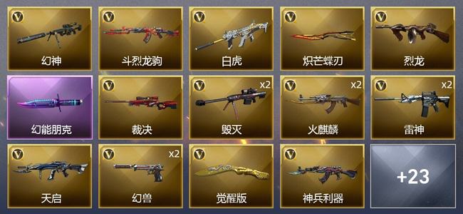 穿越火线（CF）36V武器 2V角色 12皮肤 可排位 枪王