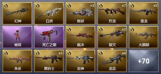 穿越火线（CF）4王者武器 4炫金武器 114V武器 3V角色 26皮肤 可排位