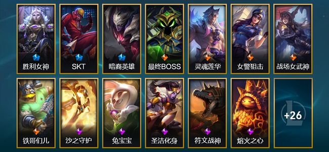 英雄联盟（LOL）2臻彩 3限定 5传说 39皮肤 6炫彩 94英雄 铂金