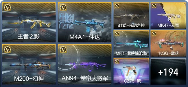 穿越火线：枪战王者4王者武器 203英雄武器 10英雄角色 330万化 大师SS