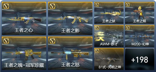 穿越火线：枪战王者V7 18王者武器 219英雄武器 6英雄角色 294万化 专家S
