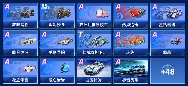 QQ飞车手游V6 1永久T车 37永久A车 62永久赛车 34宠物 女号 星耀